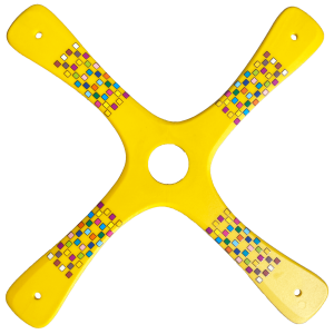 Competition boomerang - Yellow Barcelona Boomerangs.
