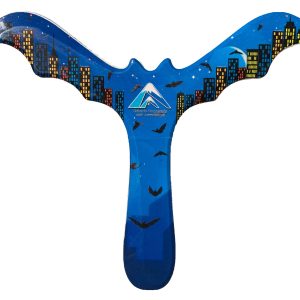 Blue Plastic Batrang Boomerang - Real boomerangs in the shape of a bat