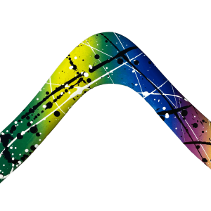 Blue Angel Colorful Boomerang - A terrific boomerang for kids 8-13