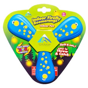 Indoor Firefly Boomerangs - Blue or Red - Fun indoor foam boomerangs for kids