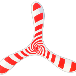 Hypnorang Boomerangs - Short Range and Fun - Plastic with circular flight pattern