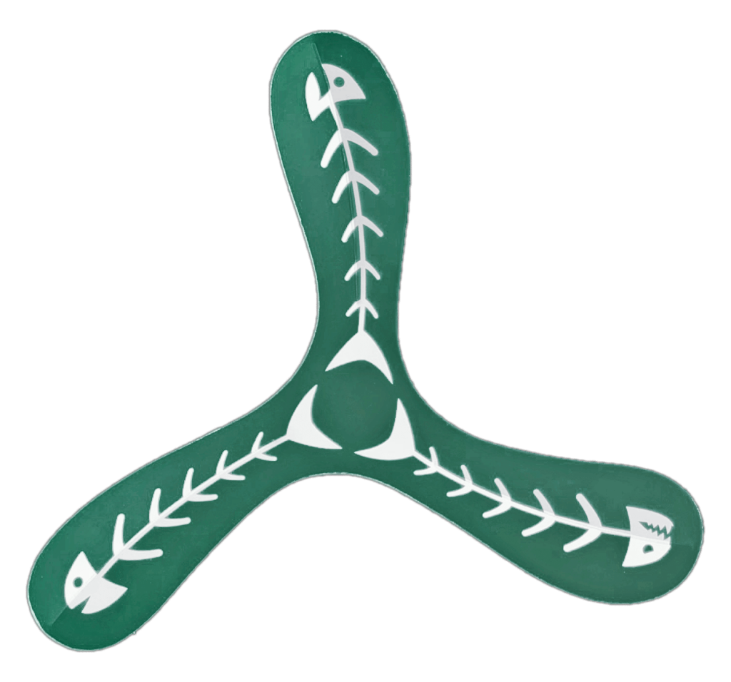 Flick Boomerang - Small thin plastic boomerangs. They work great!