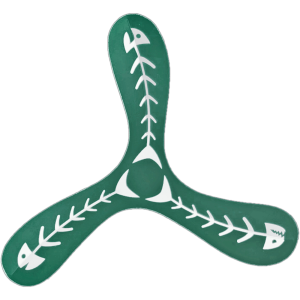 Flick Boomerang - Small thin plastic boomerangs. They work great!