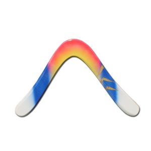 Yanaki Wooden Boomerang - The classic boomerang airfoils with updated fractal art